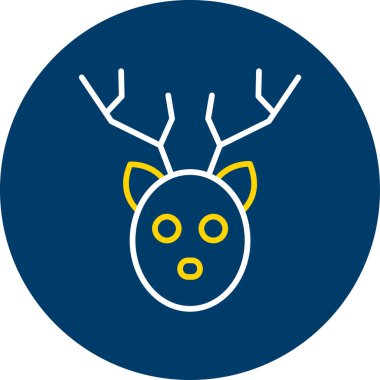 Ren geyiği ikonu vektör çizimi