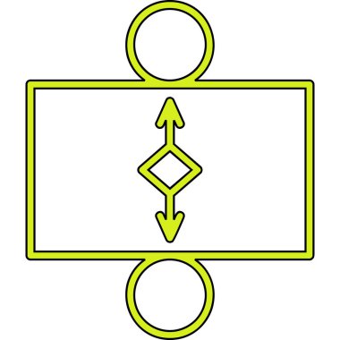 vektör el çizimi yeşil ve sarı oklar.