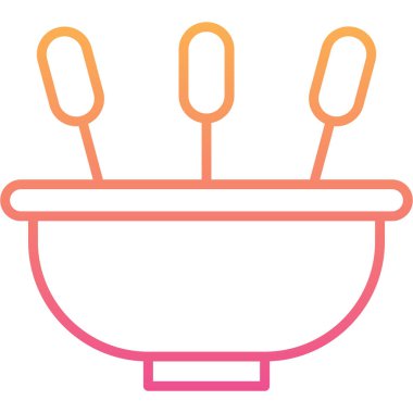 Mutfak ve ev ikonu vektör illüstrasyonu