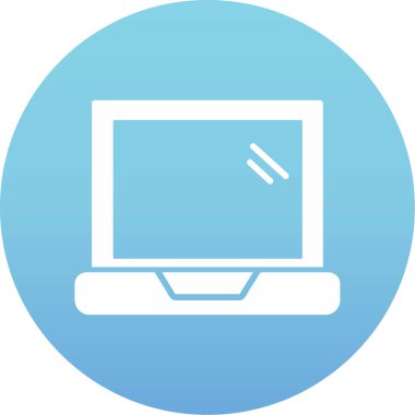 Dizüstü bilgisayar simgesi vektör çizimi