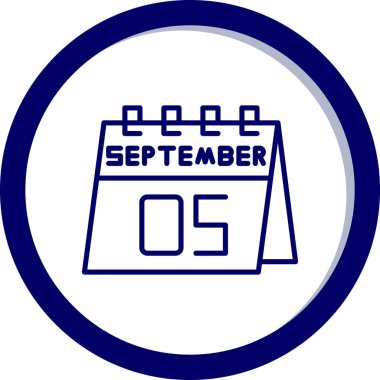 Takvim simgesinin vektör illüstrasyonu