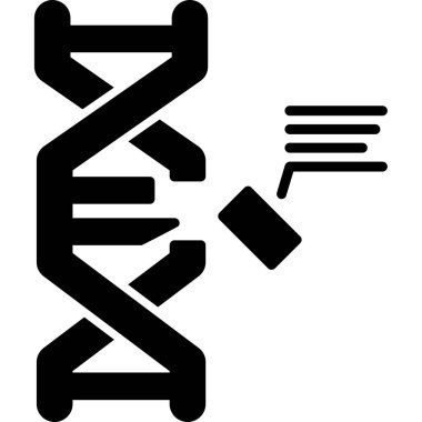 Kabartma vektöründe genetik DNA ikonu