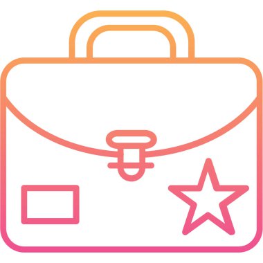 çanta simgesi vektör illüstrasyonu