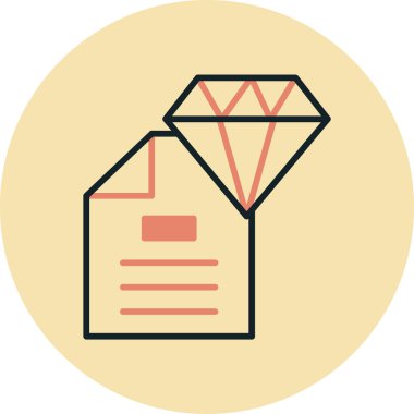 Bir belge simgesinin vektör illüstrasyonu