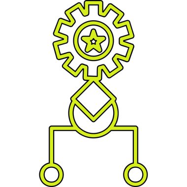 Bir robot simgesinin vektör illüstrasyonu