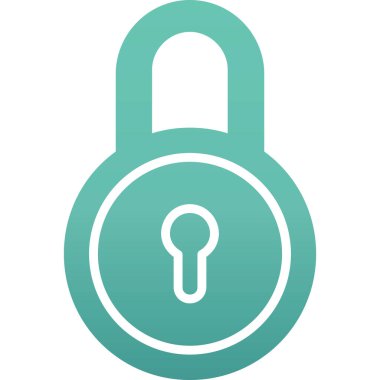 Kilit. Web simgesi basit illüstrasyon