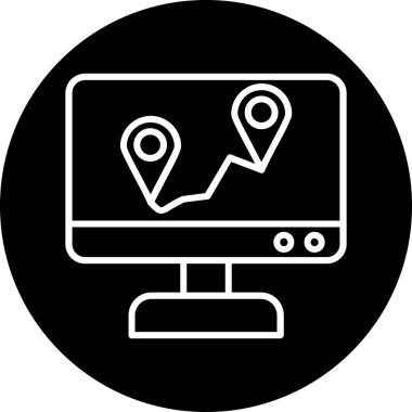 konum simgesi vektör illüstrasyonu