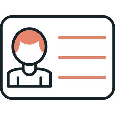 ID kart simgesi vektör illüstrasyonu