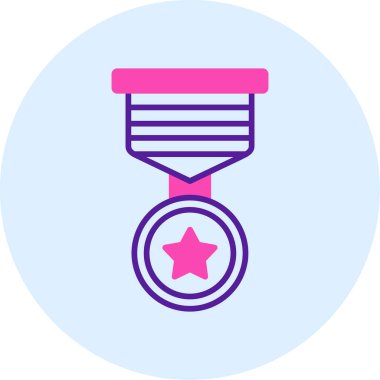 Madalya. Web simgesi basit illüstrasyon