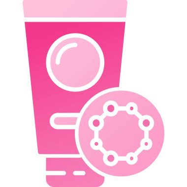 Pembe sabunun beyaz arkaplanının vektör çizimi