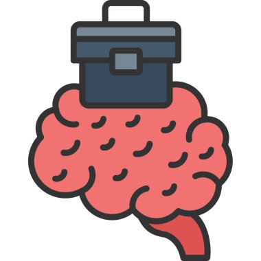 beyin ikonu vektör illüstrasyonu