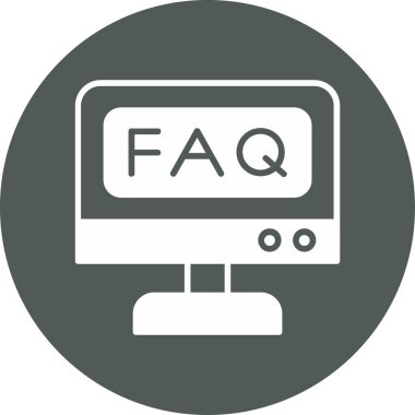Faq simgesi. Web için faq vektör simgelerinin basit çizimi