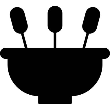 Kase mutfak ikonu taslak biçiminde