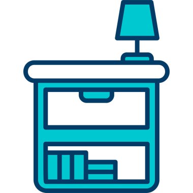 Masa. Web simgesi basit illüstrasyon