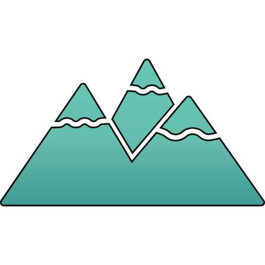 dağ ikonu vektör illüstrasyonu