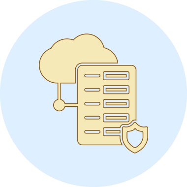 veri depolama. Web simgesi basit illüstrasyon