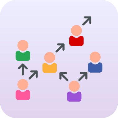 hiyerarşi web simgesi, vektör çizim