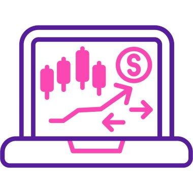 ok ile iş grafiğinin vektör illüstrasyonu