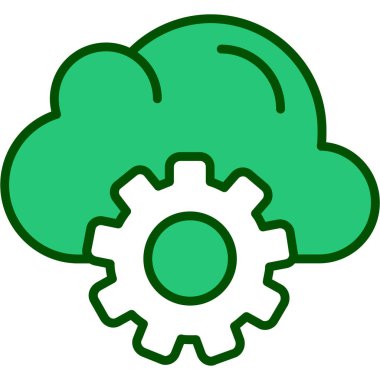 Bulut. Web simgesi basit illüstrasyon