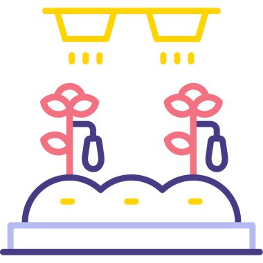 Bir bitki simgesinin vektör illüstrasyonu