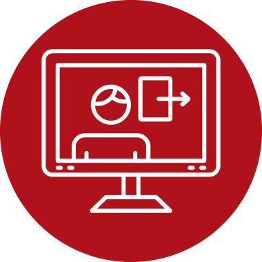 Dizüstü bilgisayar simgesi vektör çizimi