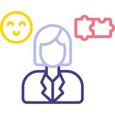 avatar kadın simgesi, vektör çizimi