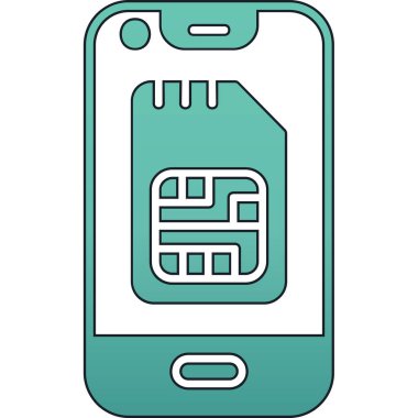 Akıllı telefon aygıtı simgesi. beyaz arkaplanda izole edilmiş akıllı saat vektör renk düz tasarımı