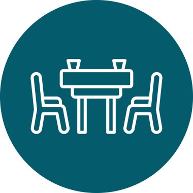 Sandalye simgesinin vektör illüstrasyonu