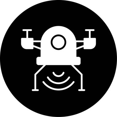 Drone web simgesi, vektör illüstrasyonu