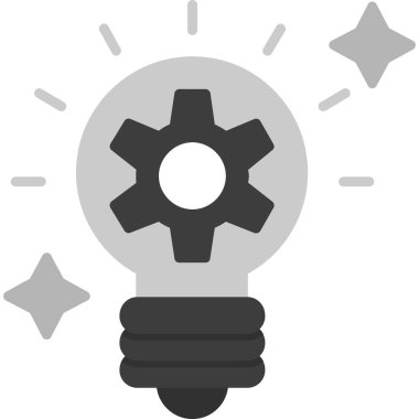 Bir fikrim var. Web simgesi basit illüstrasyon