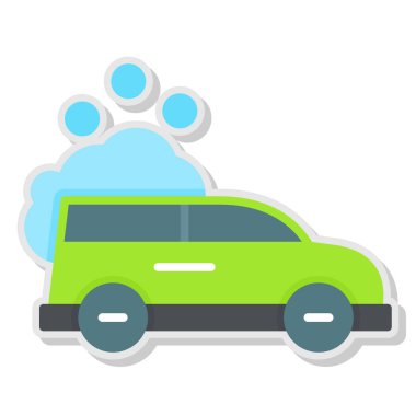 Oto yıkama vektör çizim