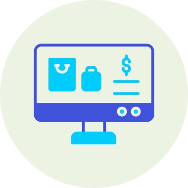 Alışveriş. Web simgesi basit illüstrasyon