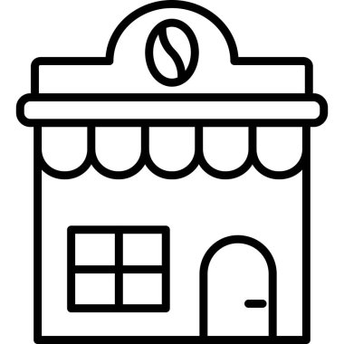 dükkan simgesi, vektör illüstrasyonu