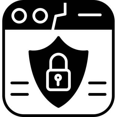 Kilit. Web simgesi basit illüstrasyon