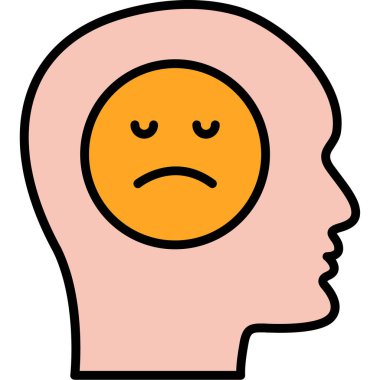 soru simgesi ve vektör illüstrasyonlu baş