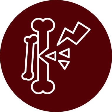 Bir çekicin kırmızı ve beyaz ikonunun vektör çizimi