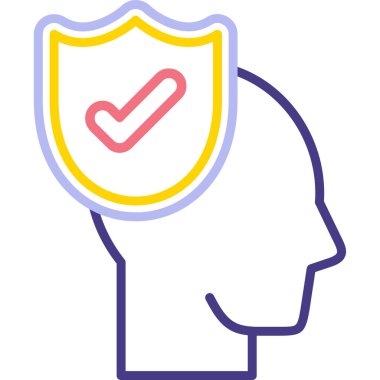 Kafası olan bir adamın vektör çizimi