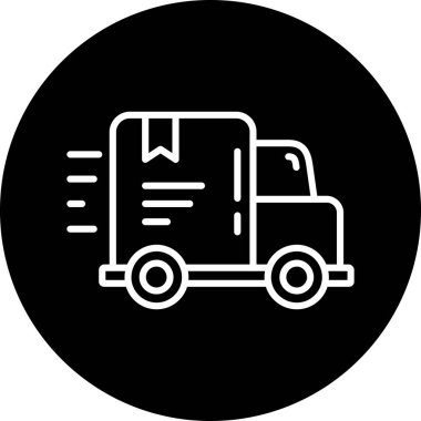 Kamyon simgesinin vektör illüstrasyonu