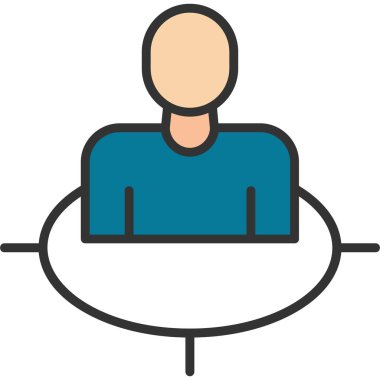 Adamım. Web simgesi basit illüstrasyon