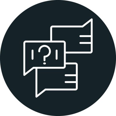 Konuş. Web simgesi basit illüstrasyon