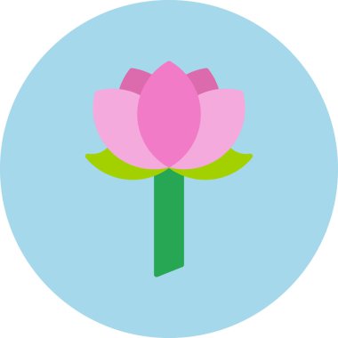 Bir çiçek simgesinin vektör illüstrasyonu