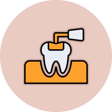 diş simgesi vektör illüstrasyonu