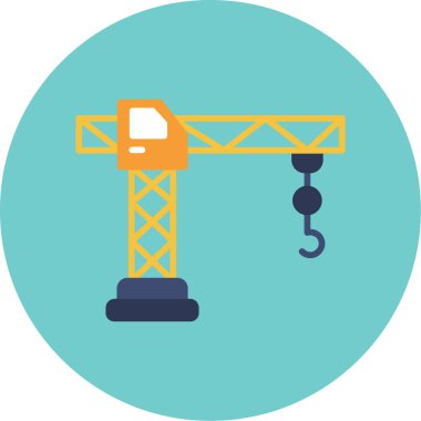 Vinç vektör çizim tasarımlı inşaat vinci