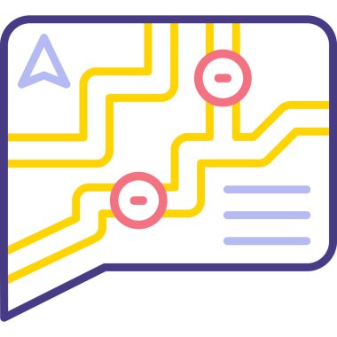 Harita. Web simgesi basit tasarım