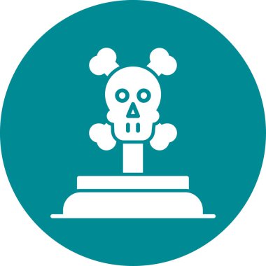 Kafatası. Web simgesi basit illüstrasyon