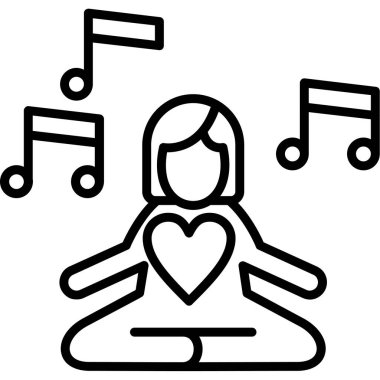 müzik ve ses çizgisi vektör simgesi.