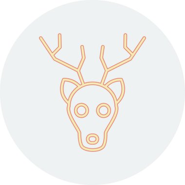 geyik vektör simgesi. Basit vektör illüstrasyonu. geyik resmi.