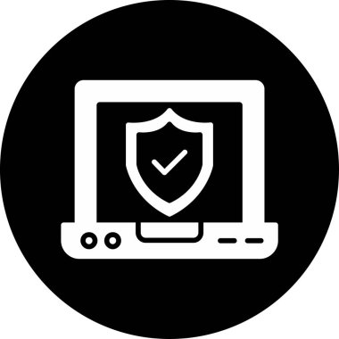 bilgisayar güvenlik simgesi vektör illüstrasyonu