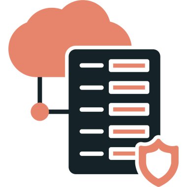 veri koruması düz simge vektör çizimi