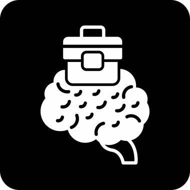 Beyin. Web simgesi basit tasarım